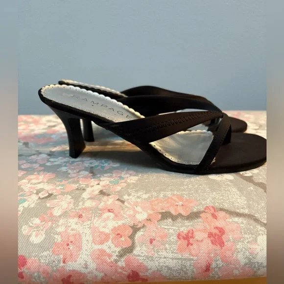 Rampage Madison Black Strappy Women’s Heeled Sandals - Picture 2 of 5